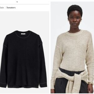 Madewell Ribbed Alpaca-Blend Crewneck Sweater NWT Black Size XS